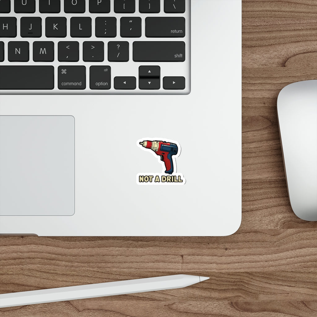 Dad Joke Sticker | Funny Power Drill Pun Sticker for Father's Day