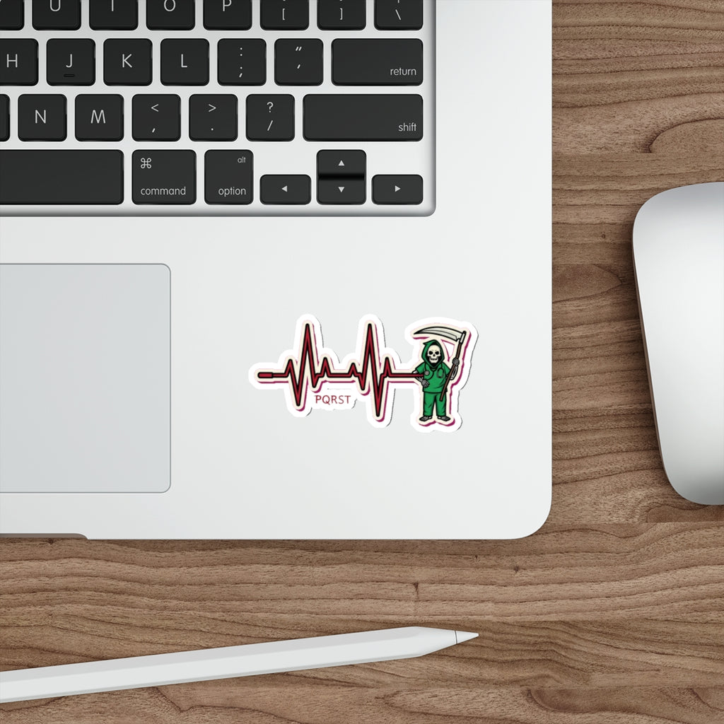 Cardiac Nurse Dark Humor EKG Die-Cut Sticker | ICU Nurse Gift