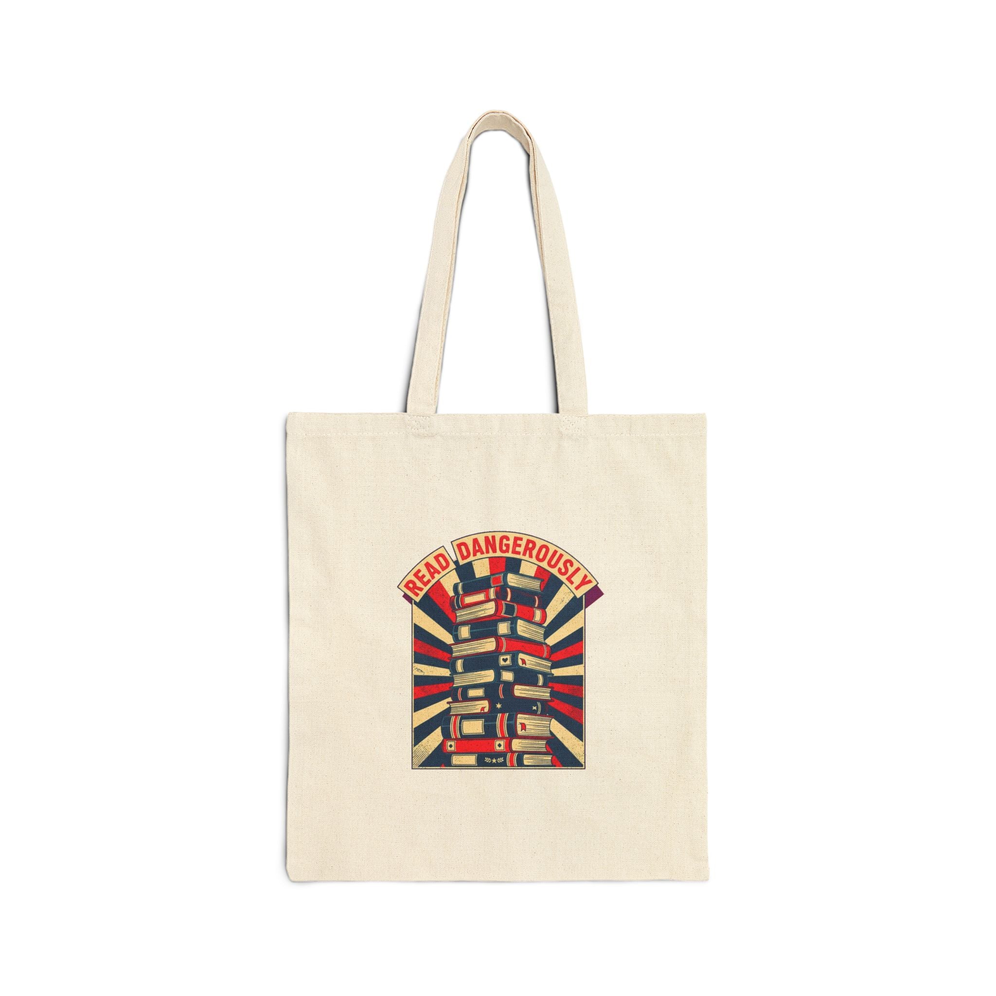 Banned Books Librarian Tote Bag | Vintage Propaganda Style Book Lover Canvas Bag