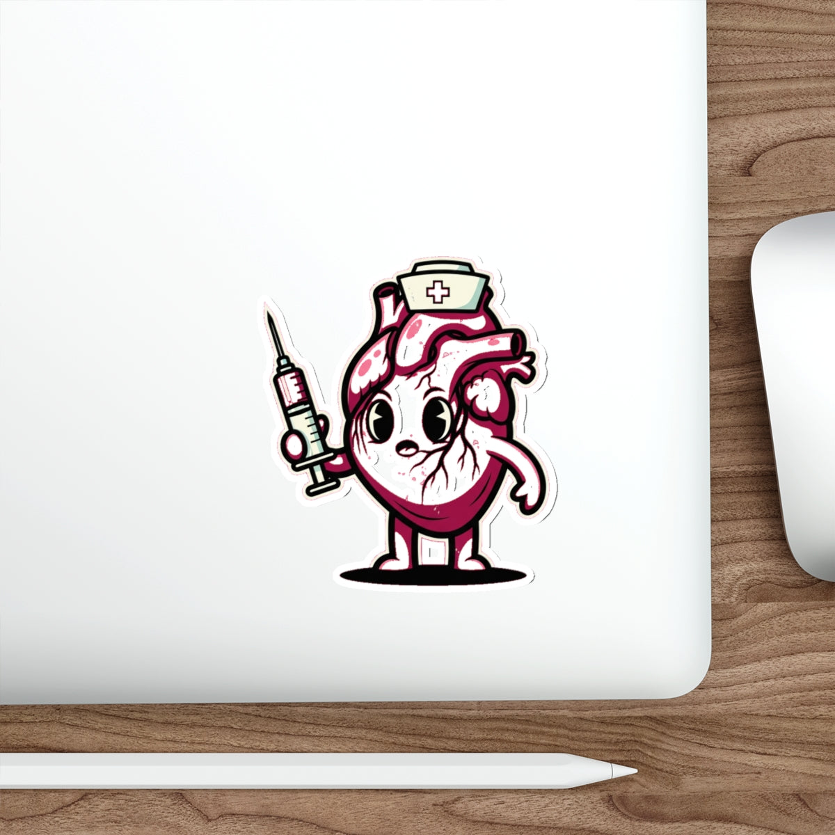 Nurse Heart Sticker | Medical Dark Humor | ICU Healthcare Worker Gift