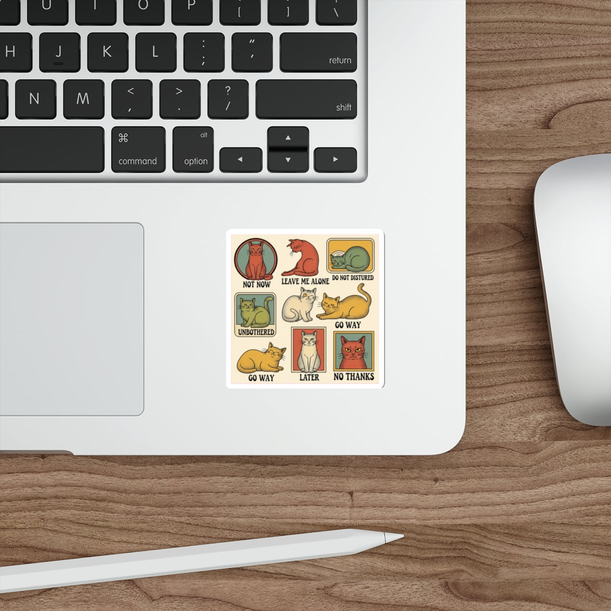 Crazy Cat Lady Sticker Pack | Vintage 70s Retro Cat Decals | 7-Piece Vinyl Sticker Sheet