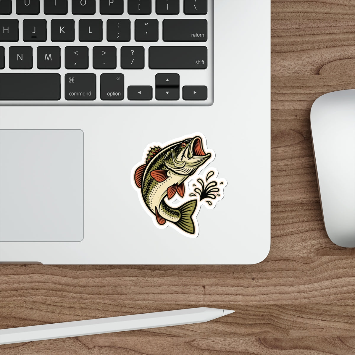 Bass Fishing Dad Sticker | Retro Largemouth Bass Vinyl Decal for Trucks
