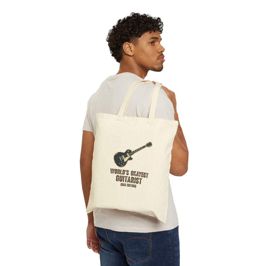 Guitarist Dad Vintage Tote Bag - Guitar Player Gift for Music Loving Fathers