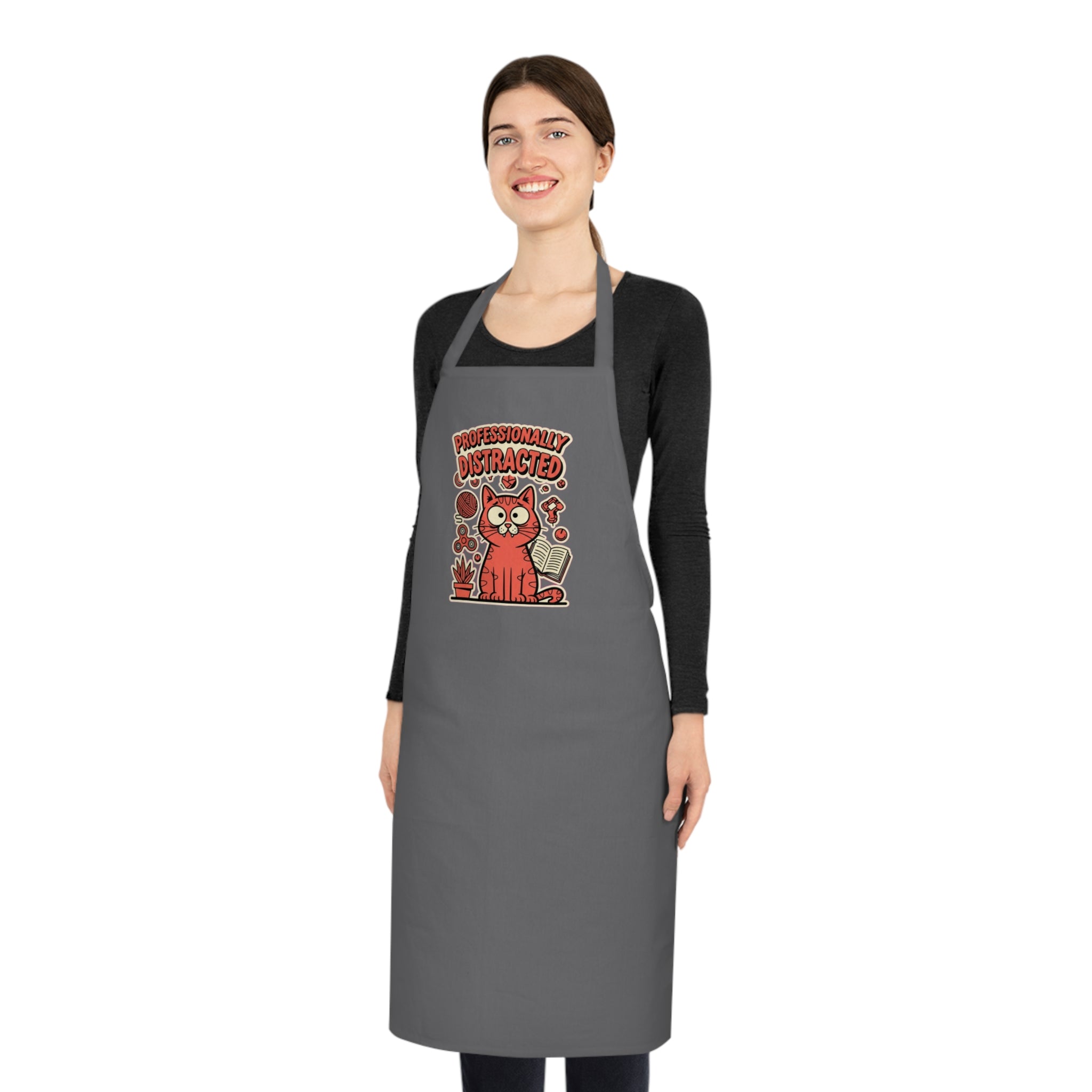 Neurodivergent Cat Lady Apron - Funny ADHD Autism Kitchen Apron Gift