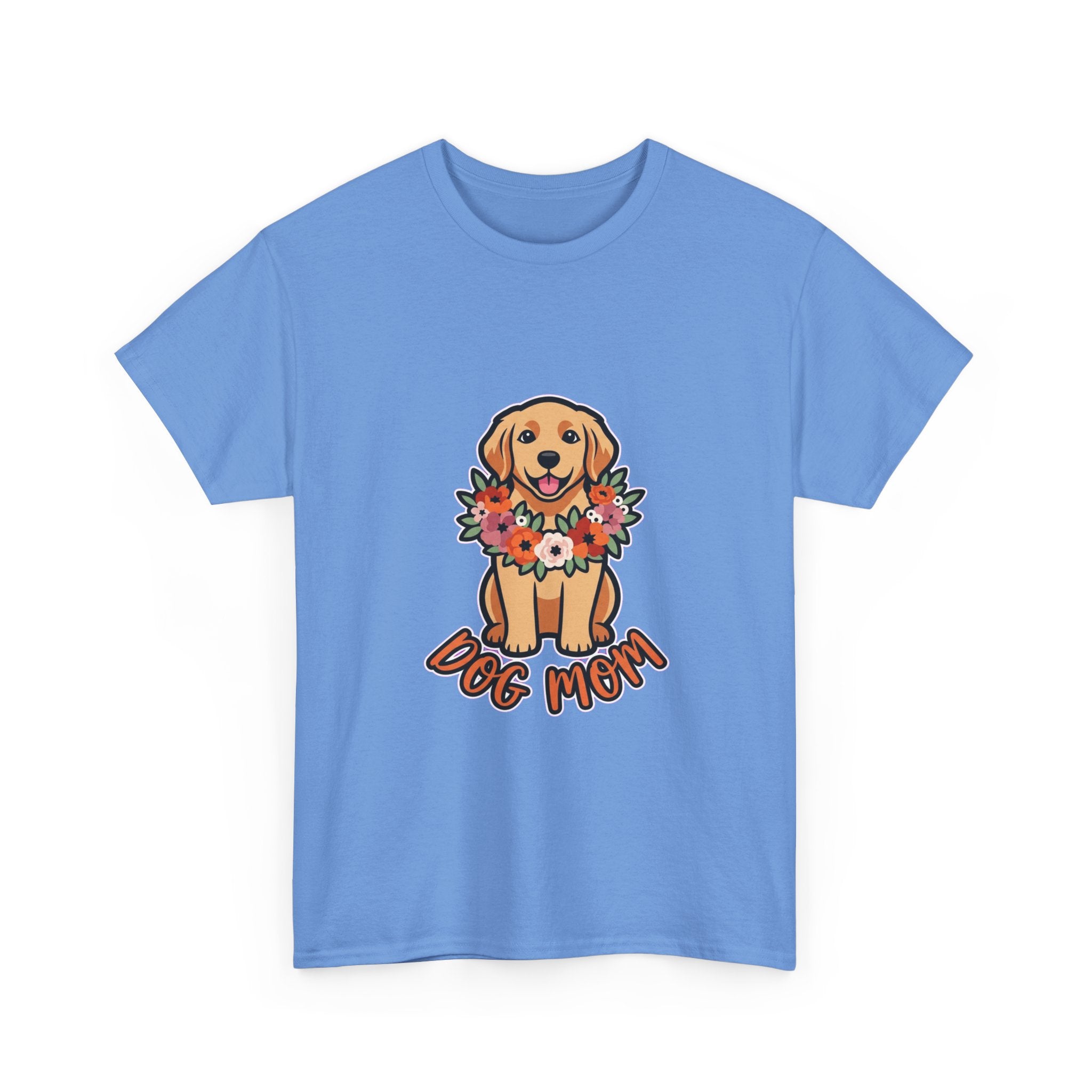 Dog Mom T-Shirt | Golden Retriever Floral Wreath Unisex Tee
