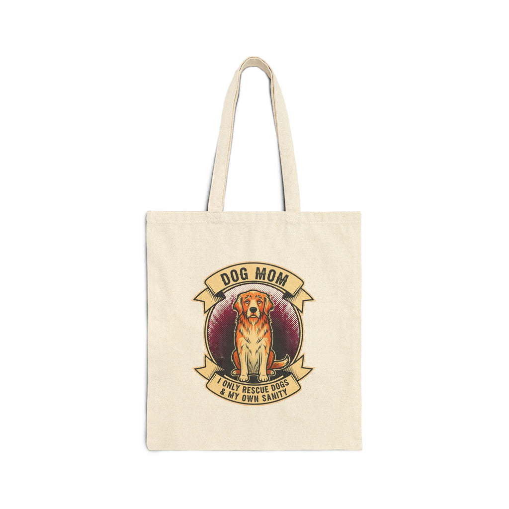 Funny Dog Mom Tote Bag | Vintage Golden Retriever Deadpan Humor Tote