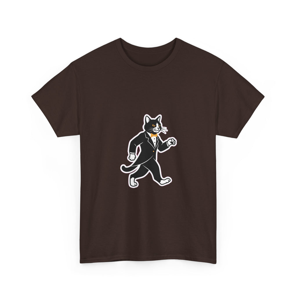 Tuxedo Cat Swagger T-Shirt | Funny Black & White Cat Art Tee for Cat Lovers