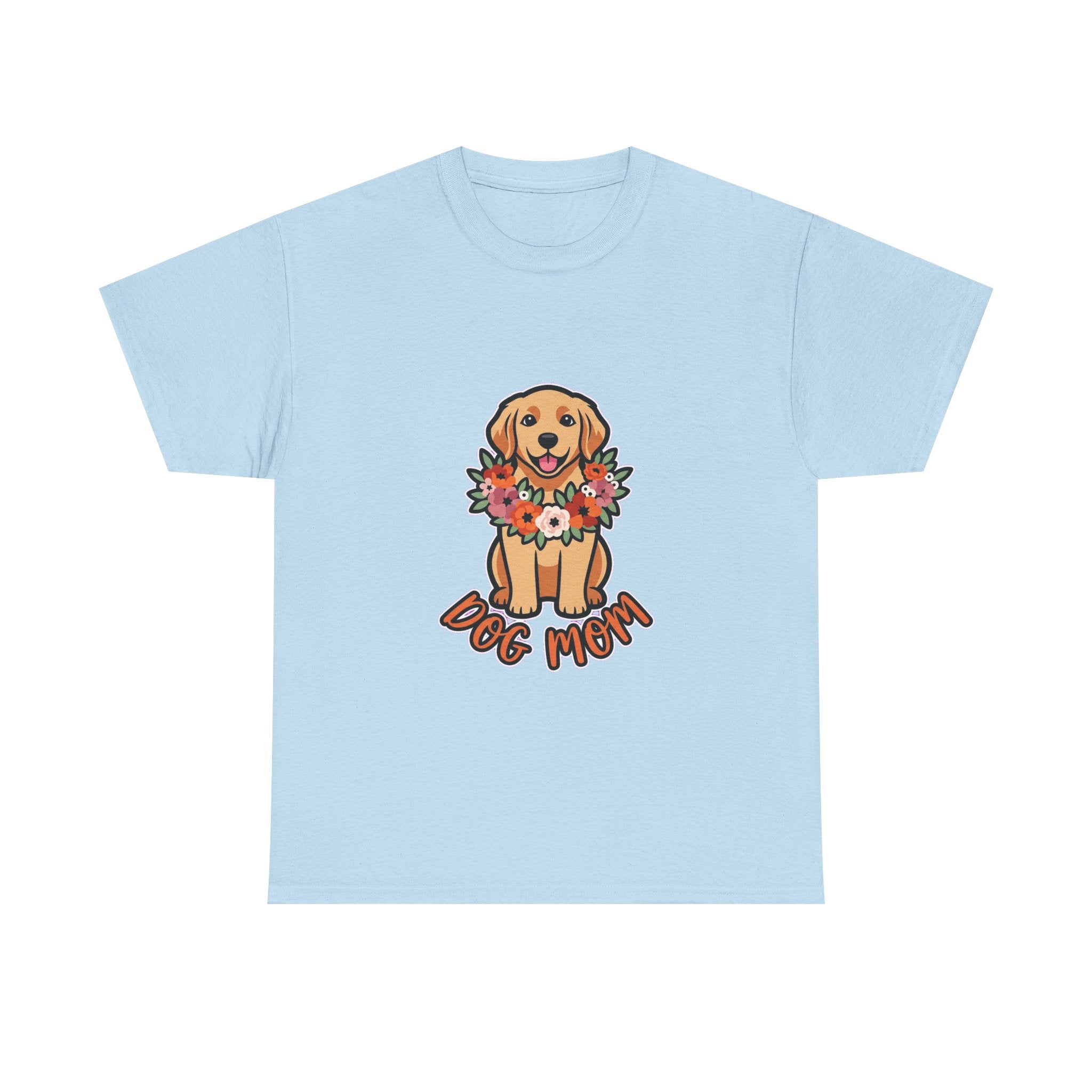 Dog Mom T-Shirt | Golden Retriever Floral Wreath Unisex Tee