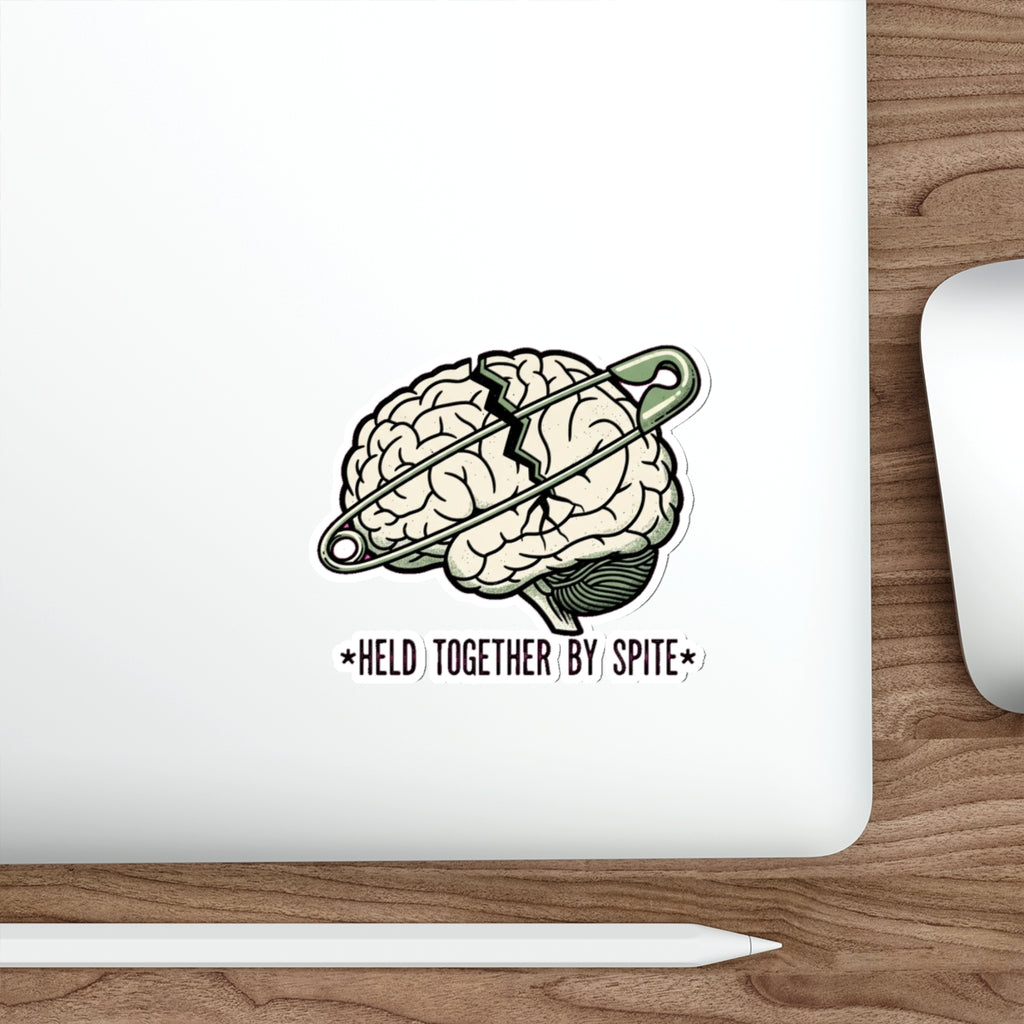 Mental Health Warrior Brain Sticker | Anxiety Depression ADHD Dark Humor Decal