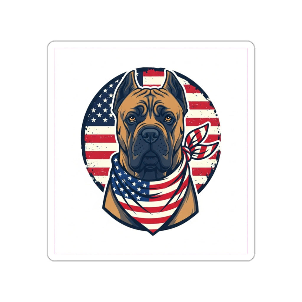 Cane Corso 4th of July Die-Cut Sticker | Patriotic Dog Sticker