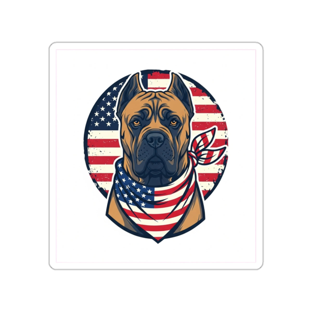 Cane Corso 4th of July Die-Cut Sticker | Patriotic Dog Sticker