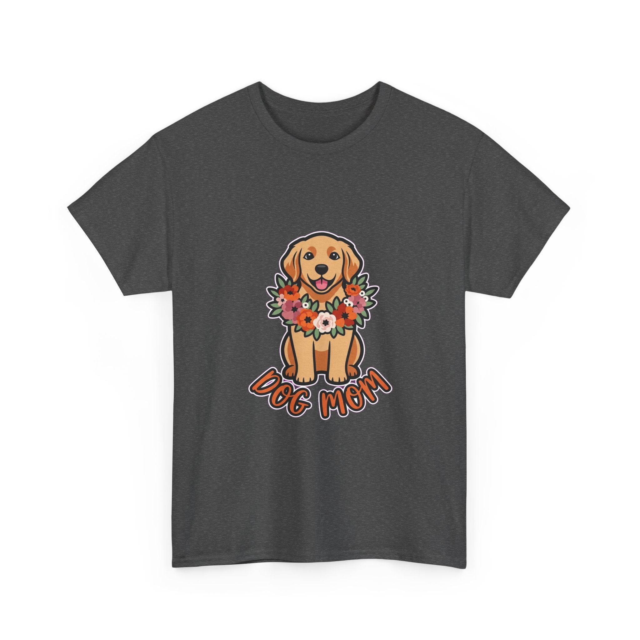Dog Mom T-Shirt | Golden Retriever Floral Wreath Unisex Tee