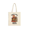 Book Lover Tote Bag - Funny Bookworm Gift with Coffee & Snacks Design