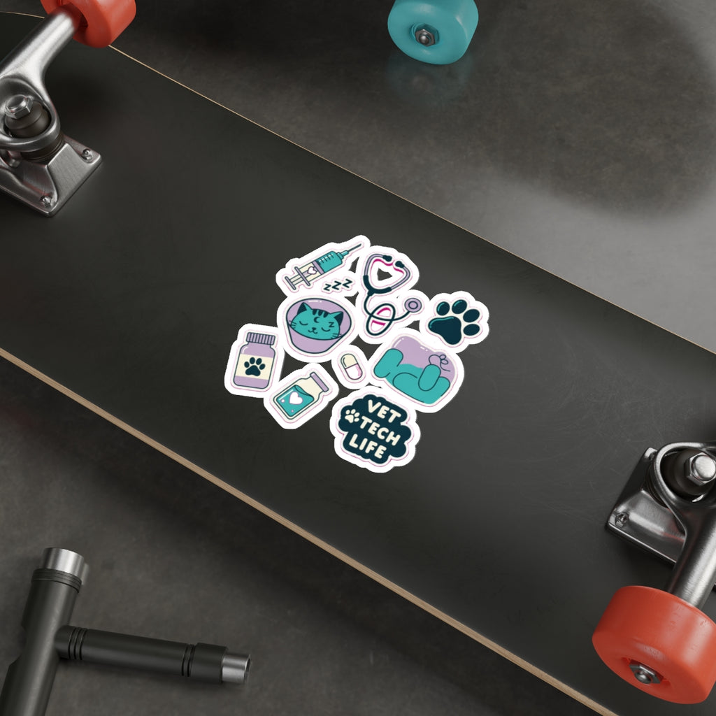 Vet Tech Sticker Pack | Kawaii Veterinary Professional Die-Cut Stickers