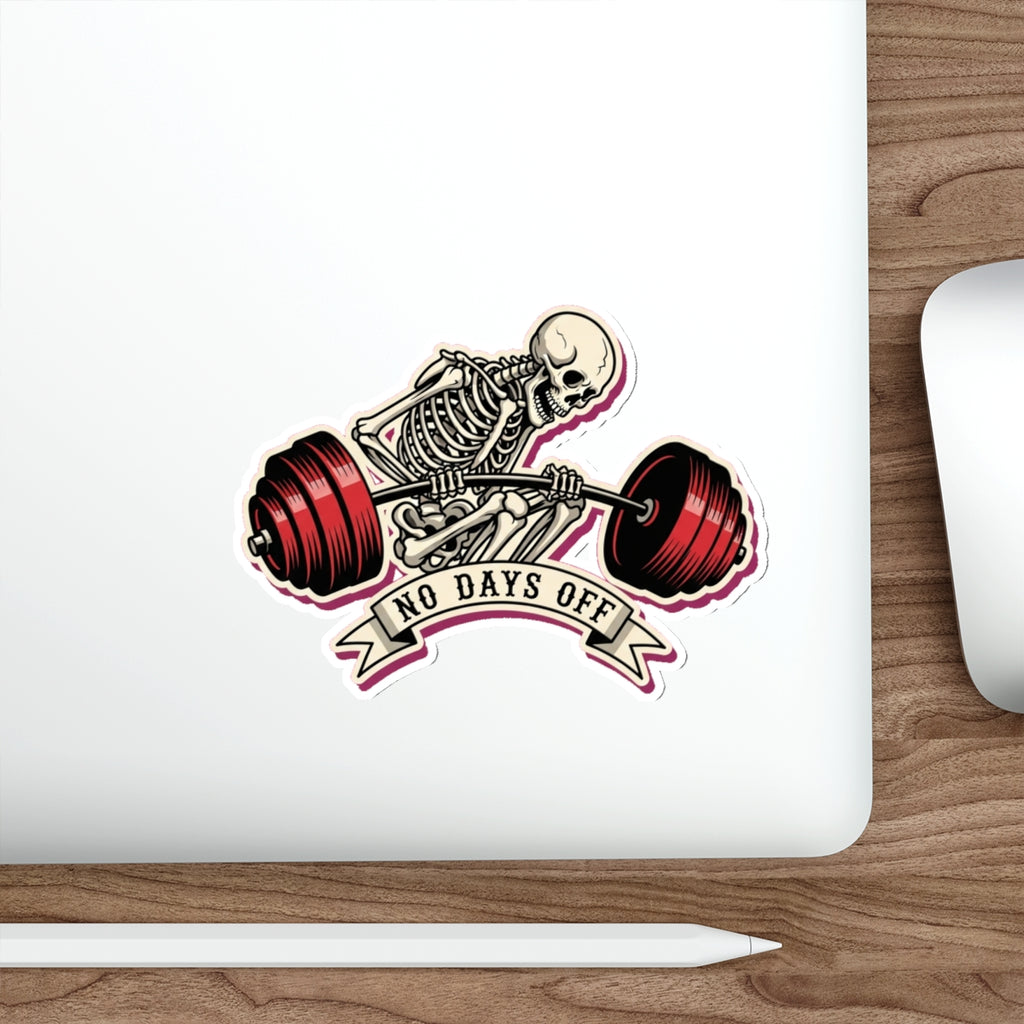 Skeleton Deadlift Sticker | Vintage Tattoo Flash Gym Rat Decal