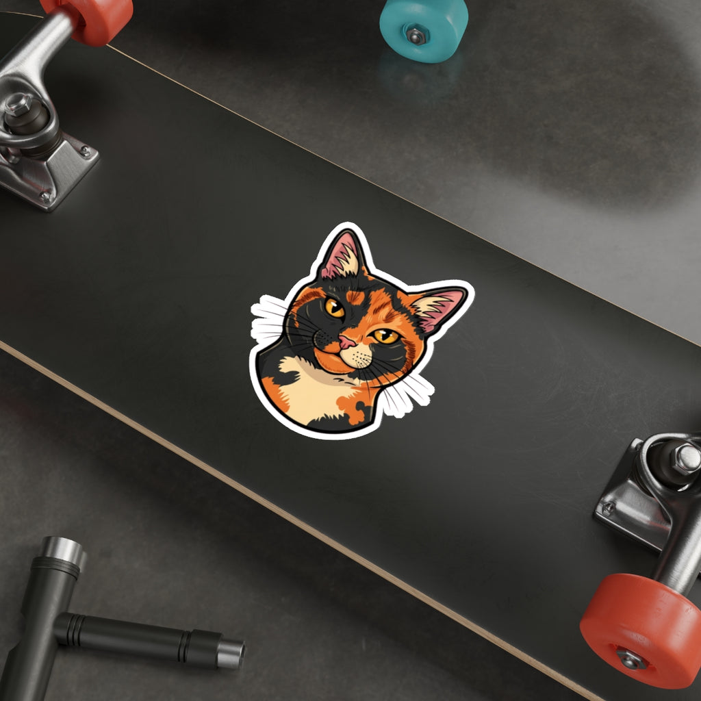 Tortoiseshell Cat Mom Sticker | Retro Tortie Cat Lover Decal