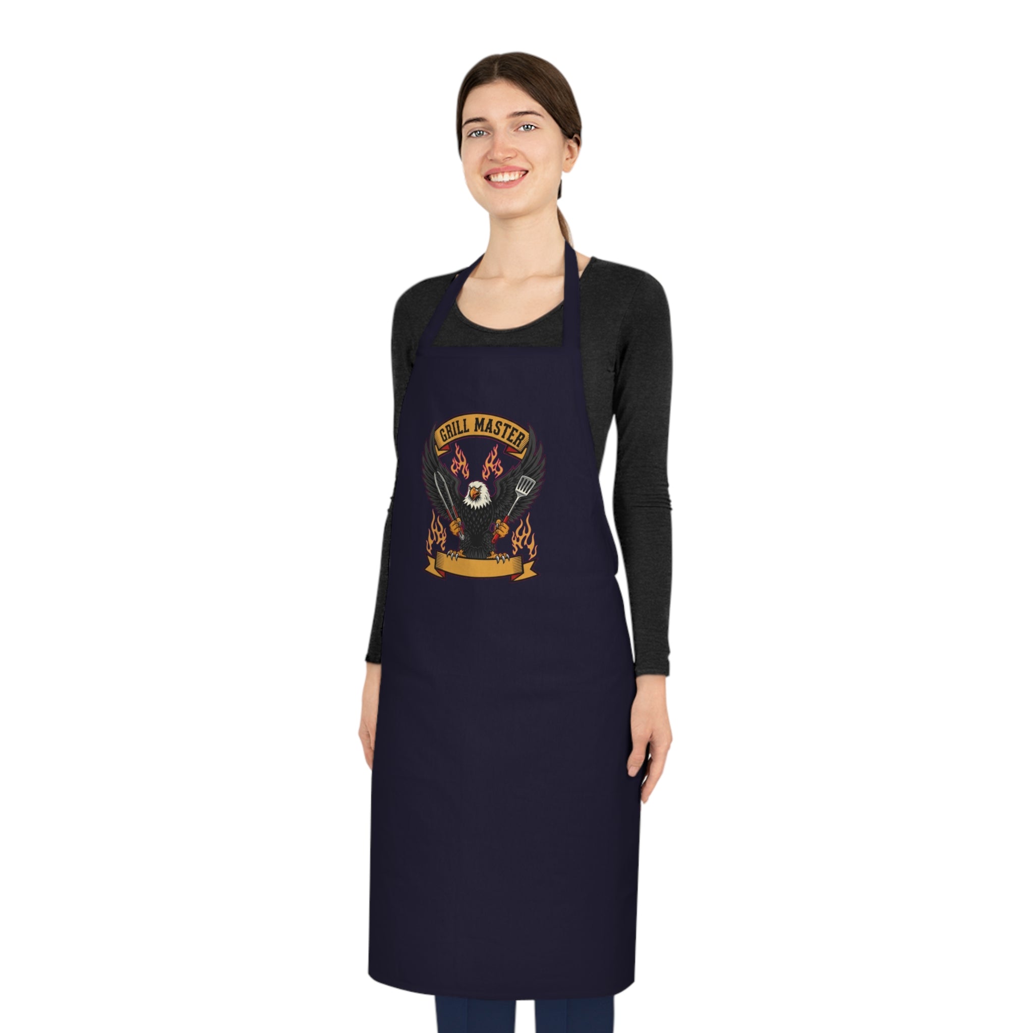 Grill Master Dad Apron - Vintage Eagle BBQ Apron for Men