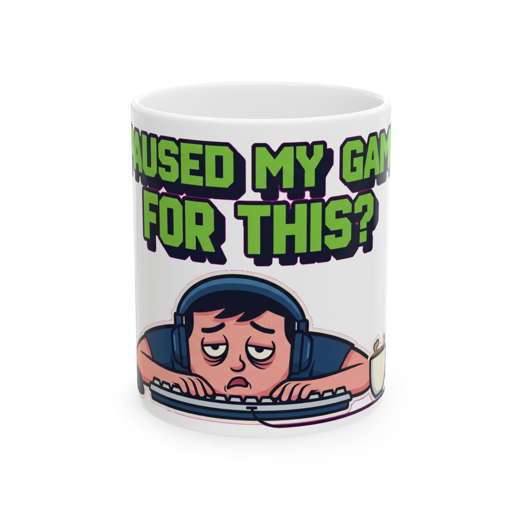 Tired Gamer Coffee Mug | Dead Inside Gaming Humor Cup | PC Gamer Gift