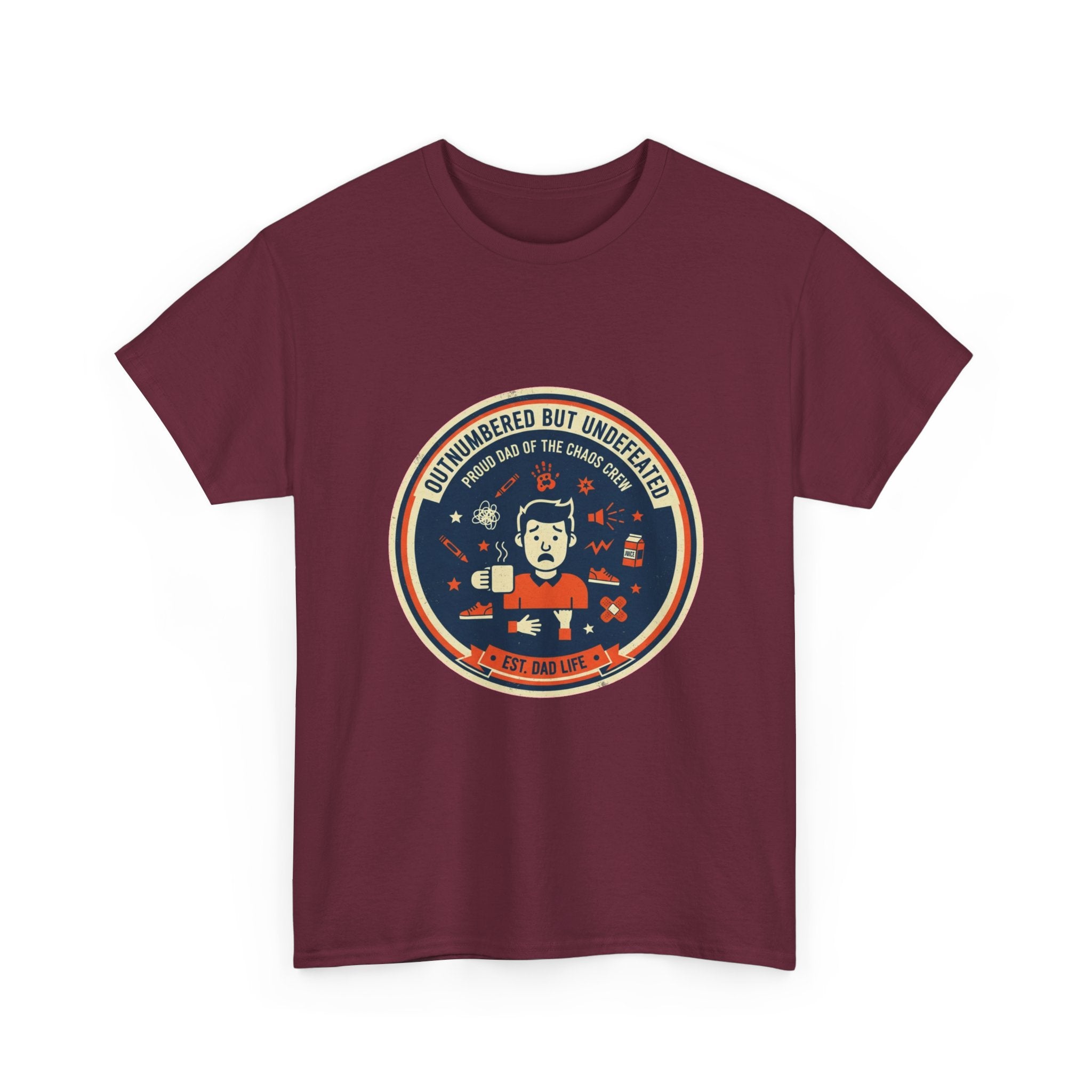 Proud Dad of a Chaos Crew Funny Father's Day T-Shirt | Retro Dad Gift