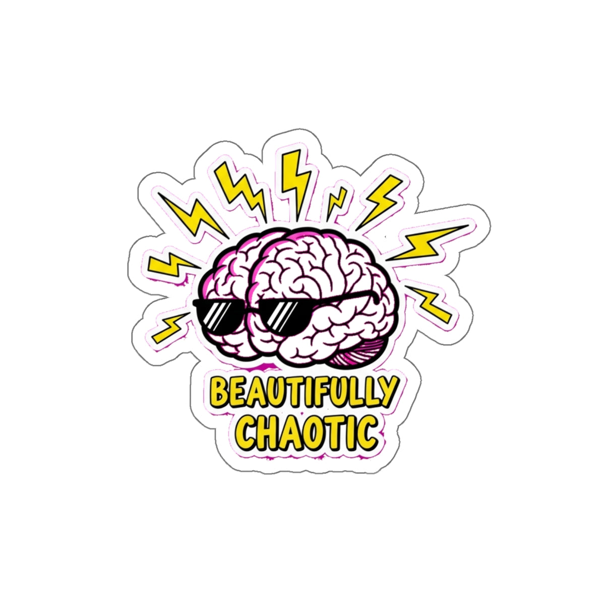 ADHD Brain Sticker | Neurodivergent Dark Humor Decal | Funny Mental Health