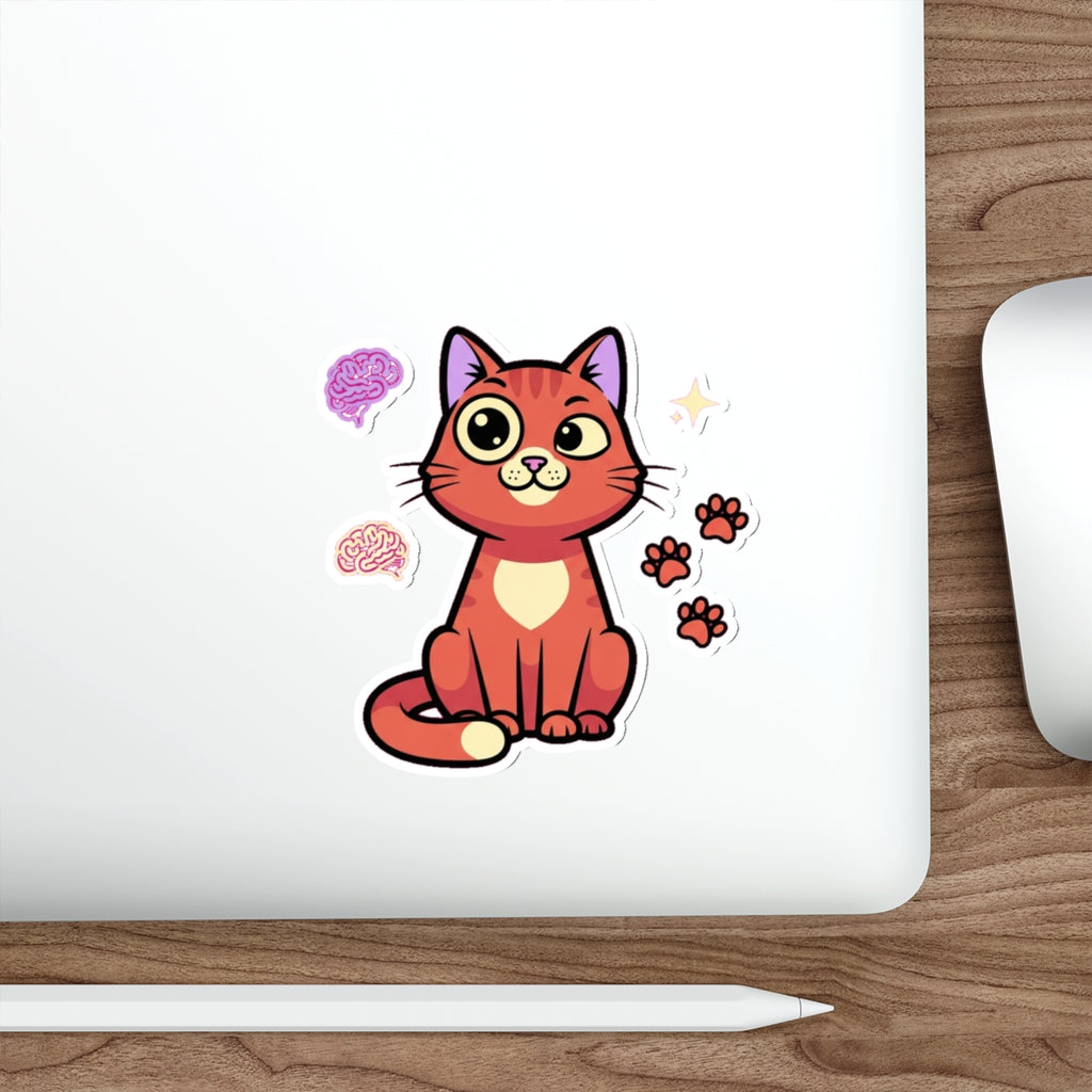 Neurodivergent Cat Lady Sticker | ADHD Autism Cat Mom Vinyl Decal