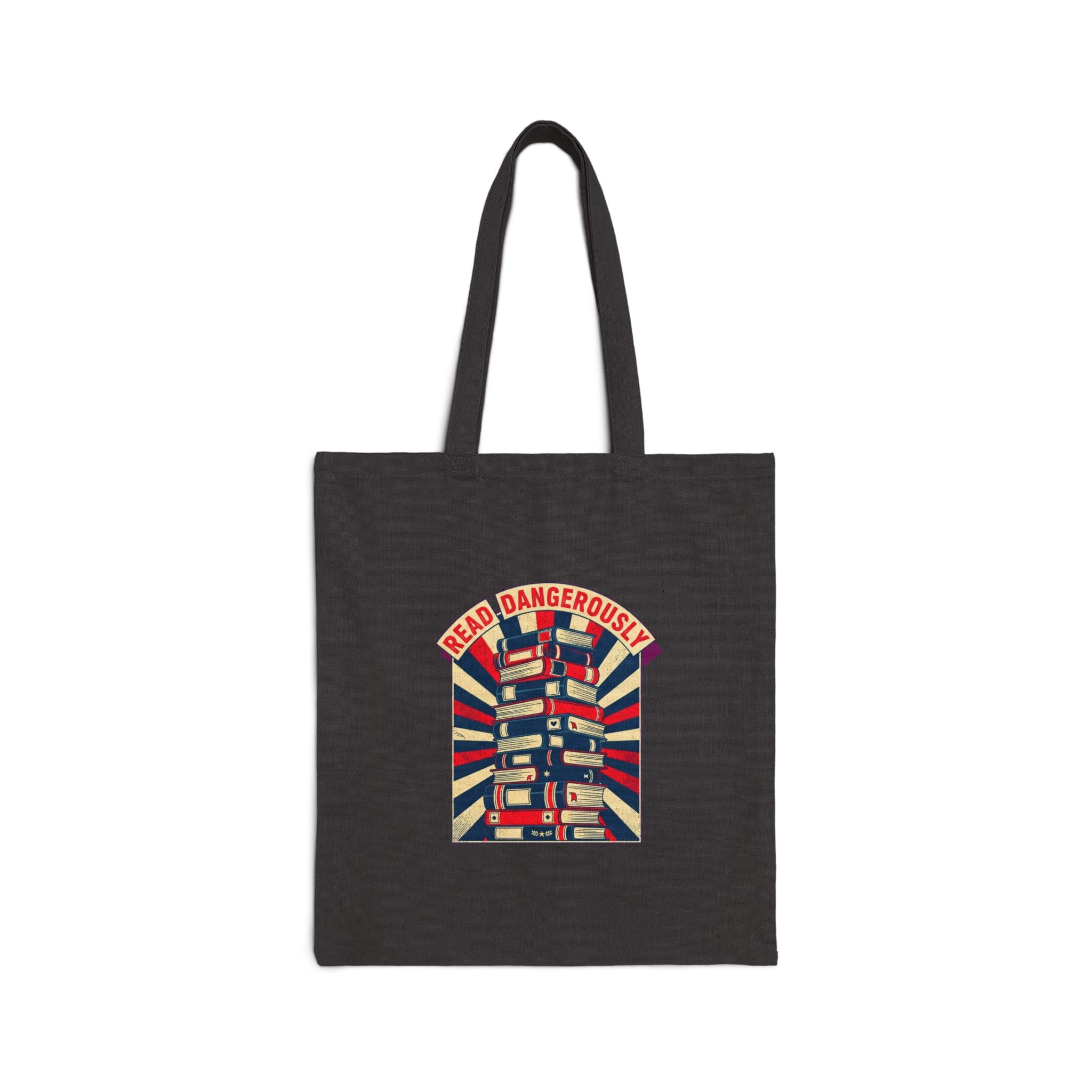 Banned Books Librarian Tote Bag | Vintage Propaganda Style Book Lover Canvas Bag