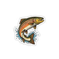Fly Fishing Trout Sticker | Vintage Brown Trout Vinyl Decal for Anglers