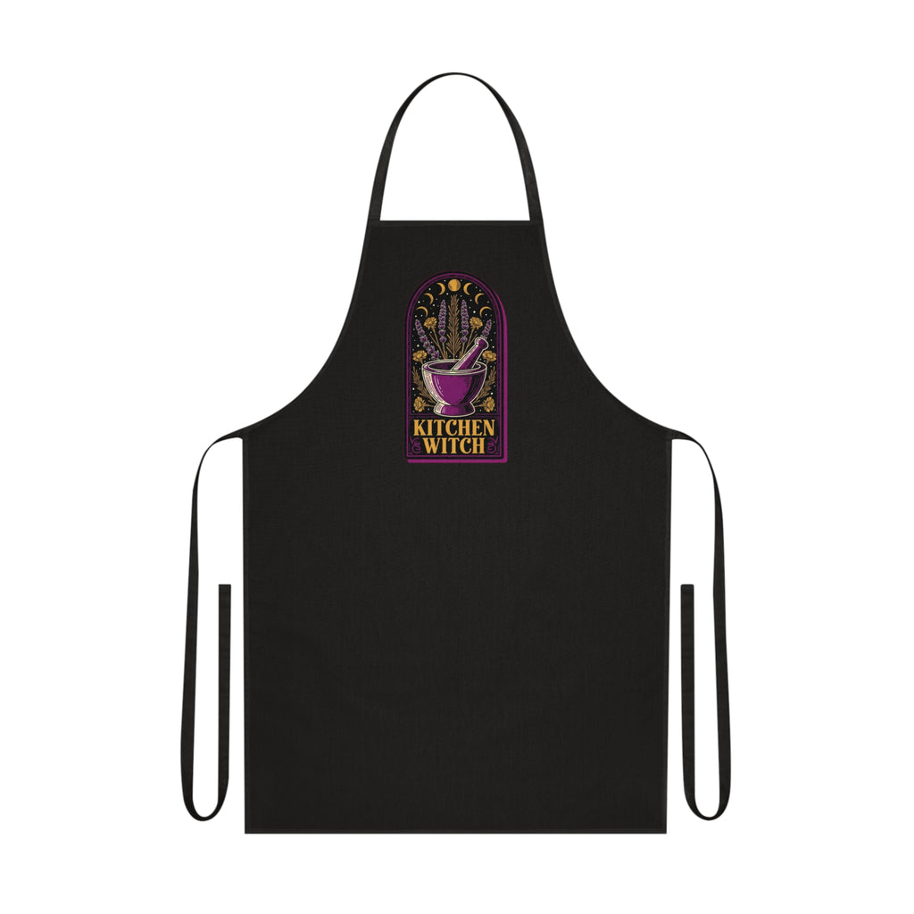 Witchy Baker Cotton Apron | Kitchen Witch Gift | Cauldron Baking Apron