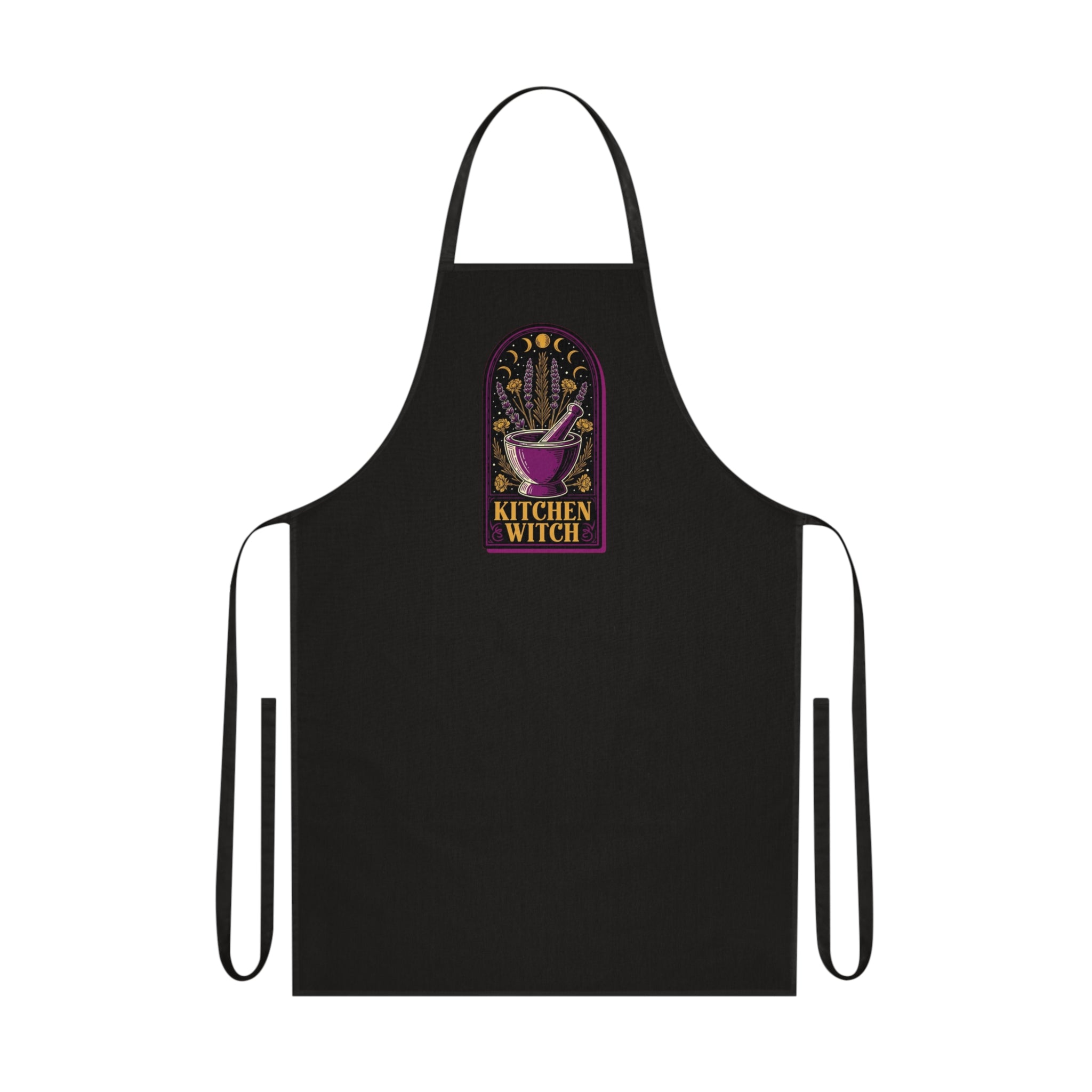 Witchy Baker Cotton Apron | Kitchen Witch Gift | Cauldron Baking Apron