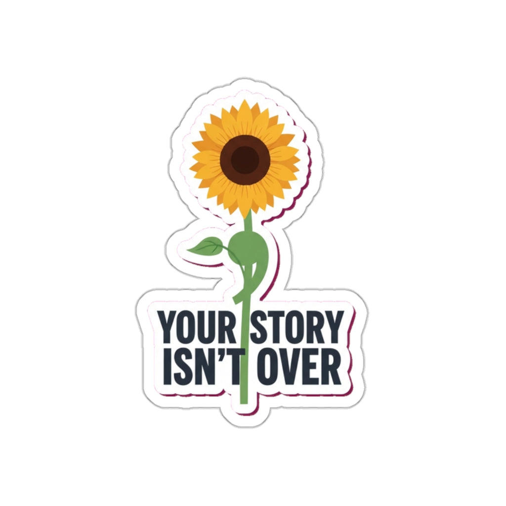 Semicolon Sunflower Mental Health Awareness Die-Cut Sticker | Suicide Prevention