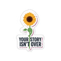 Semicolon Sunflower Mental Health Awareness Die-Cut Sticker | Suicide Prevention
