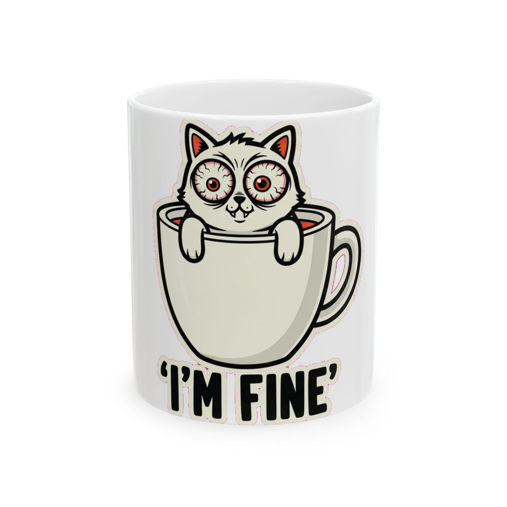 Funny Unhinged Cat Mug | Crazy Cat Lady Coffee Mug | Cat Lover Gift