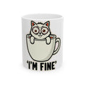 Funny Unhinged Cat Mug | Crazy Cat Lady Coffee Mug | Cat Lover Gift