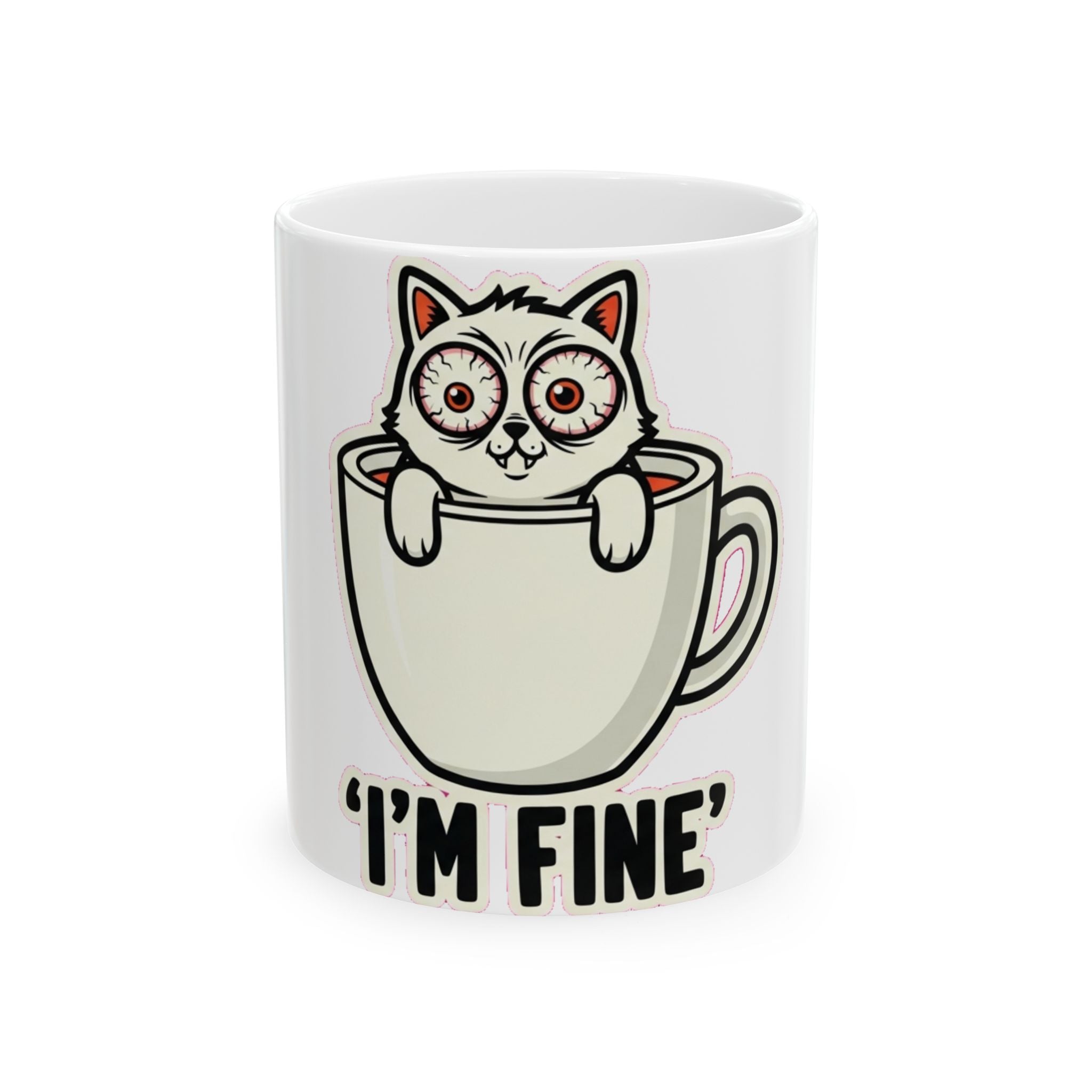 Funny Unhinged Cat Mug | Crazy Cat Lady Coffee Mug | Cat Lover Gift
