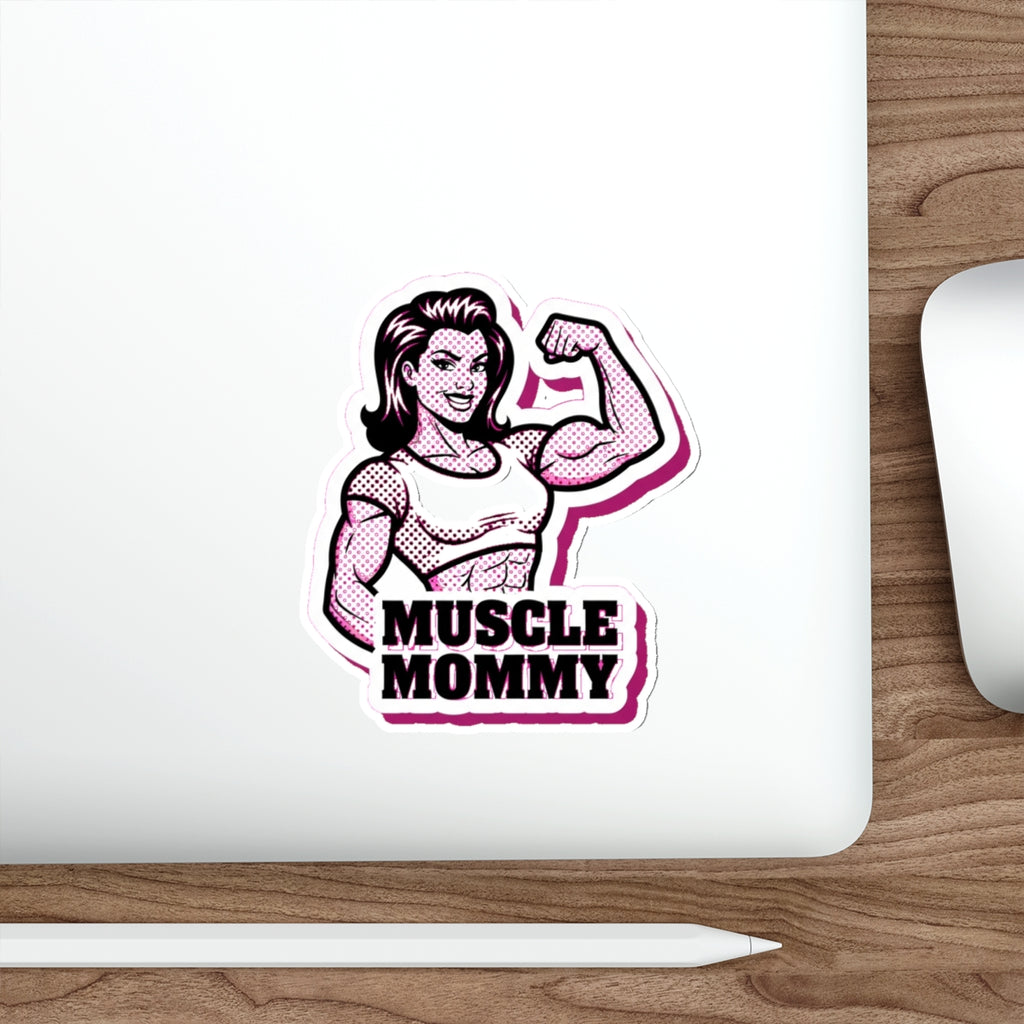 Muscle Mommy Gym Rat Die-Cut Sticker | Retro Pop Art Fitness Sticker