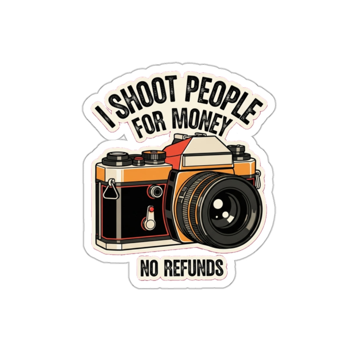 Funny Photographer Sticker | Retro Camera I Can Freeze Time | Vintage 35mm