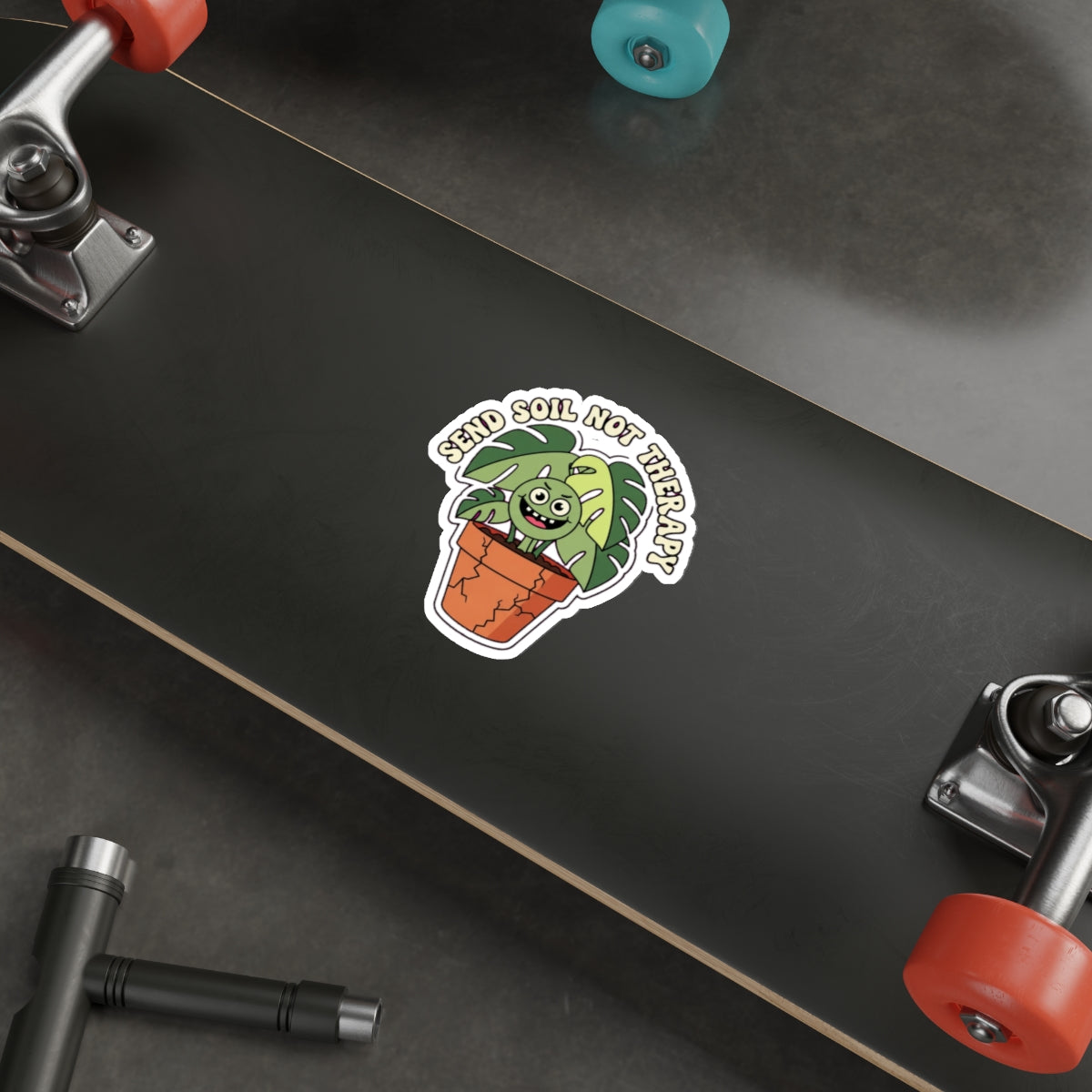 Funny Plant Mom Sticker | Dark Humor Monstera Die-Cut | Plant Lover Gift