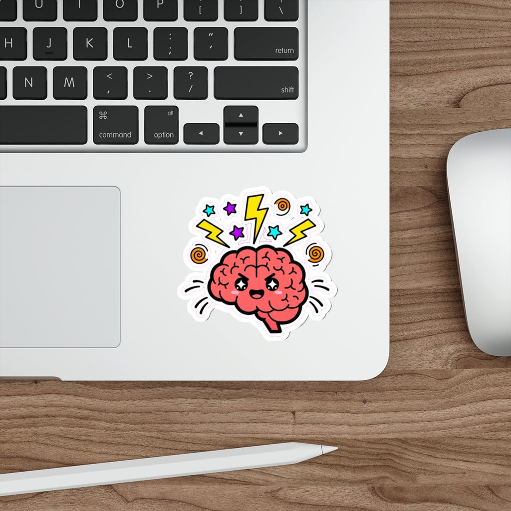 ADHD Brain Sticker | Neurodivergent Pride Cute Sparkly Character Decal