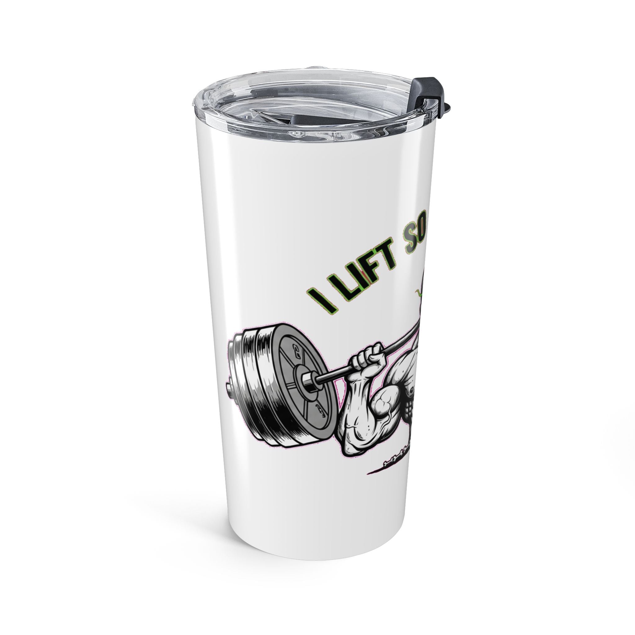 Gym Rat Skull Tumbler | Funny Fitness Gift | Weightlifter Water Bottle