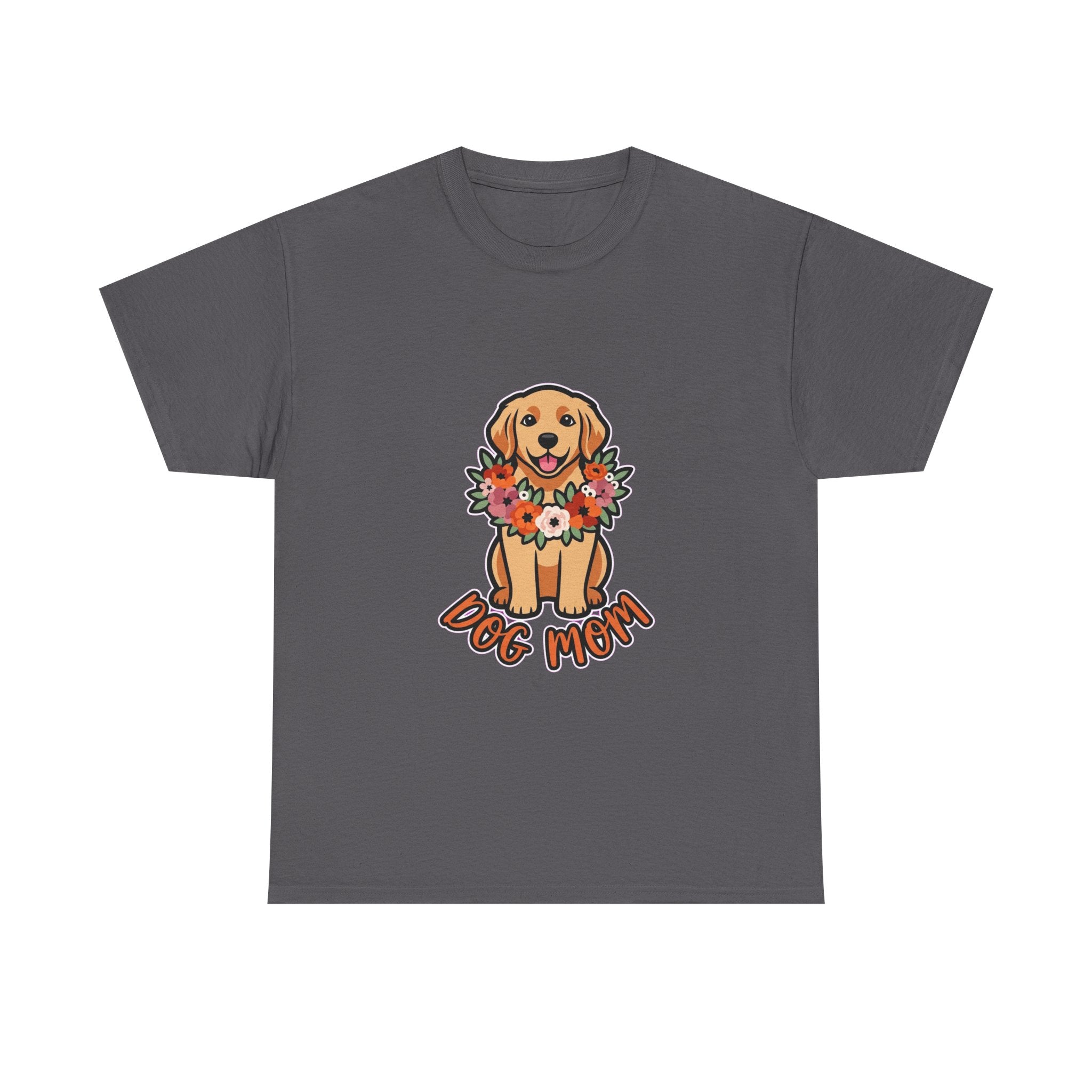 Dog Mom T-Shirt | Golden Retriever Floral Wreath Unisex Tee