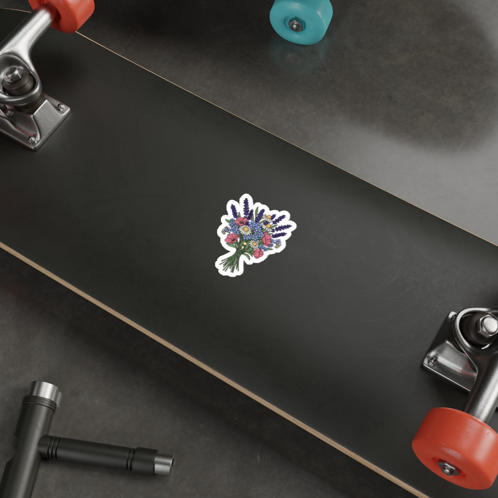 Mental Health Warrior Floral Sticker | Semicolon Anxiety Therapy Decal