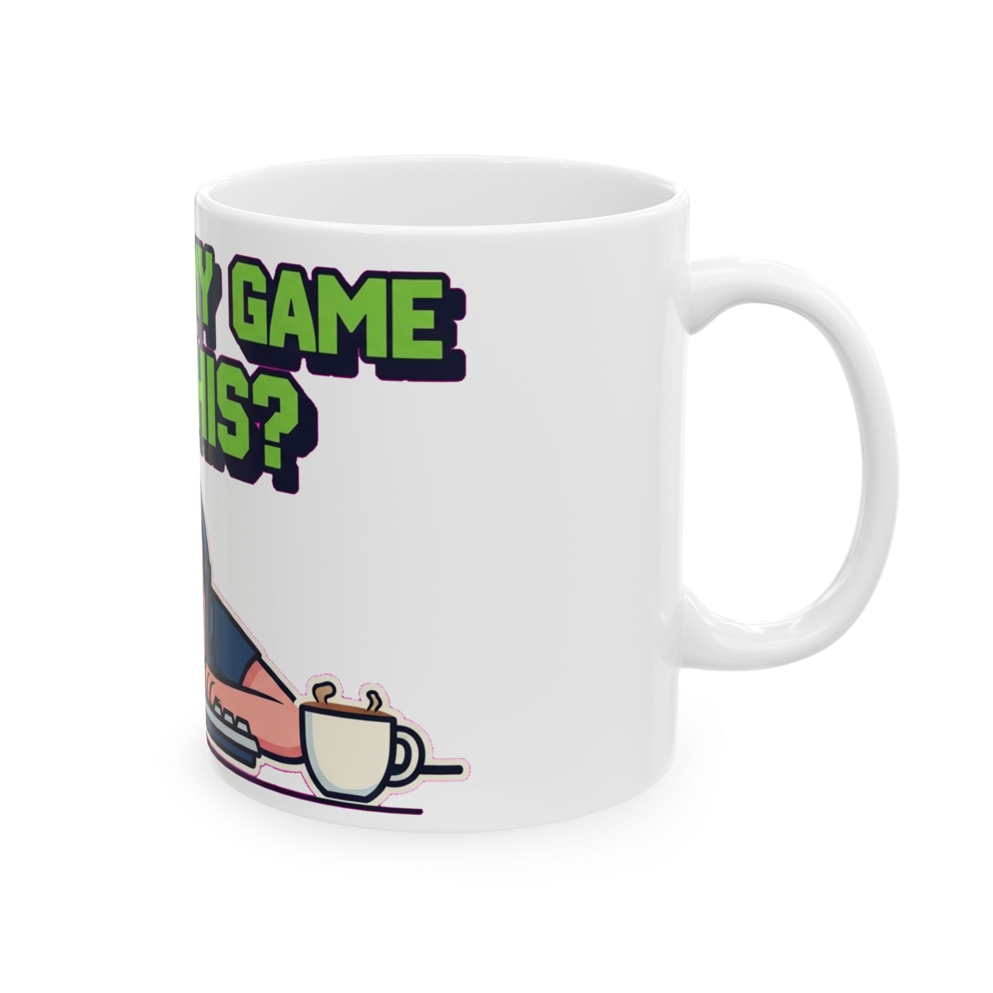 Tired Gamer Coffee Mug | Dead Inside Gaming Humor Cup | PC Gamer Gift