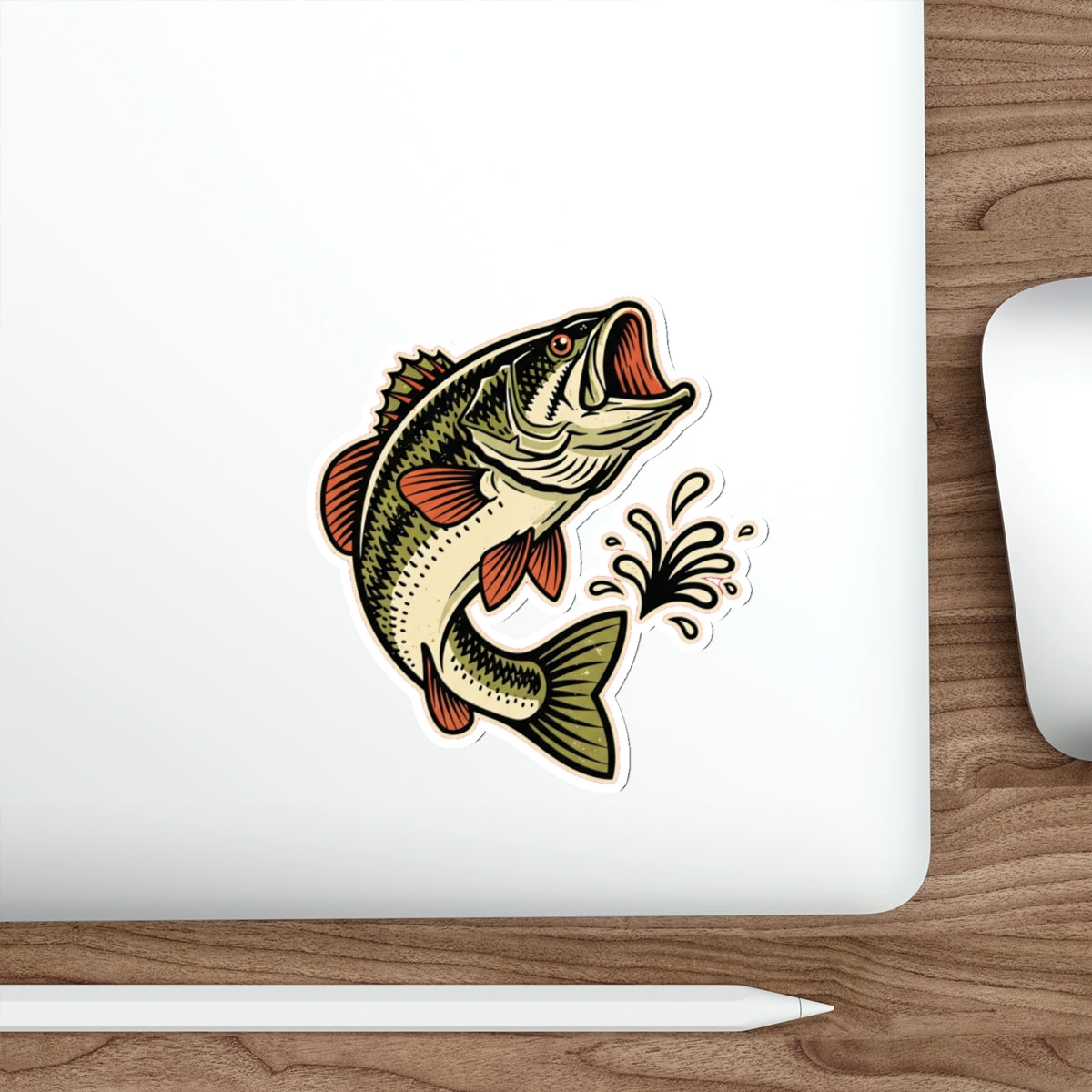 Bass Fishing Dad Sticker | Retro Largemouth Bass Vinyl Decal for Trucks