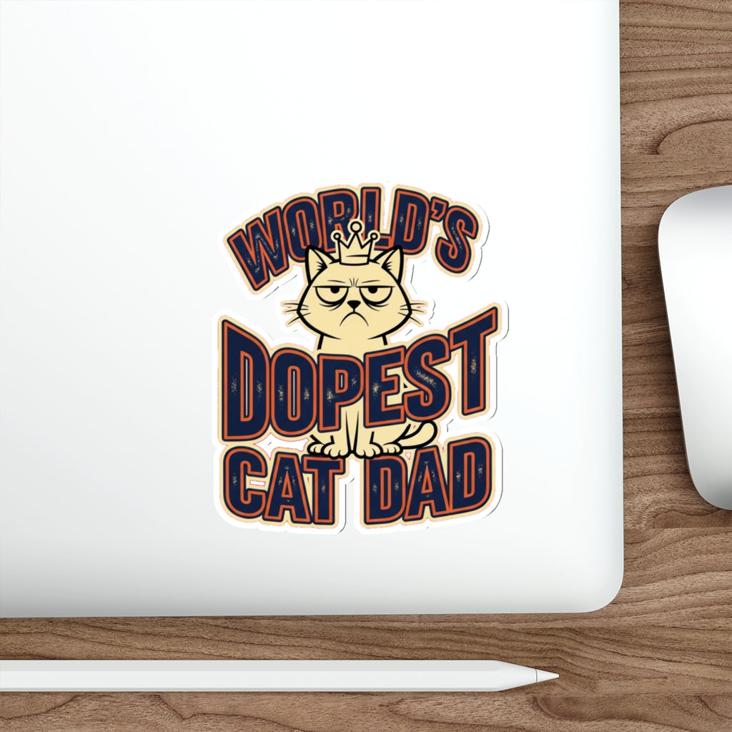 Cat Dad Sticker Funny Father's Day Gift for Cat Lovers Decal