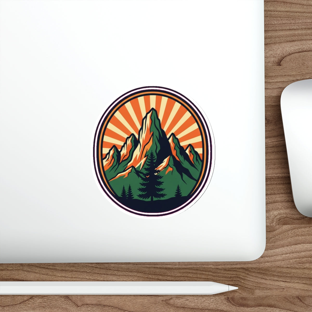 Vintage National Park Hiking Sticker | Mountain Pine Tree Retro Outdoor Adventure Decal