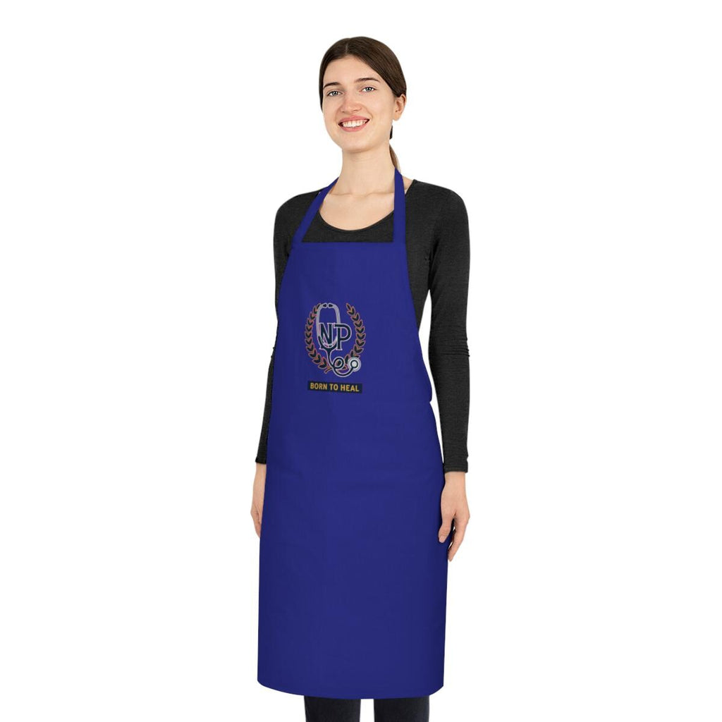 NP Nurse Practitioner Pride Cotton Apron - Bold Stethoscope Monogram Gift