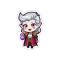 Goth Vampire Chibi Die-Cut Sticker | BG3 Fan Art | Gothic Fantasy