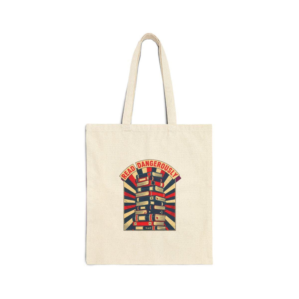 Banned Books Librarian Tote Bag | Vintage Propaganda Style Book Lover Canvas Bag