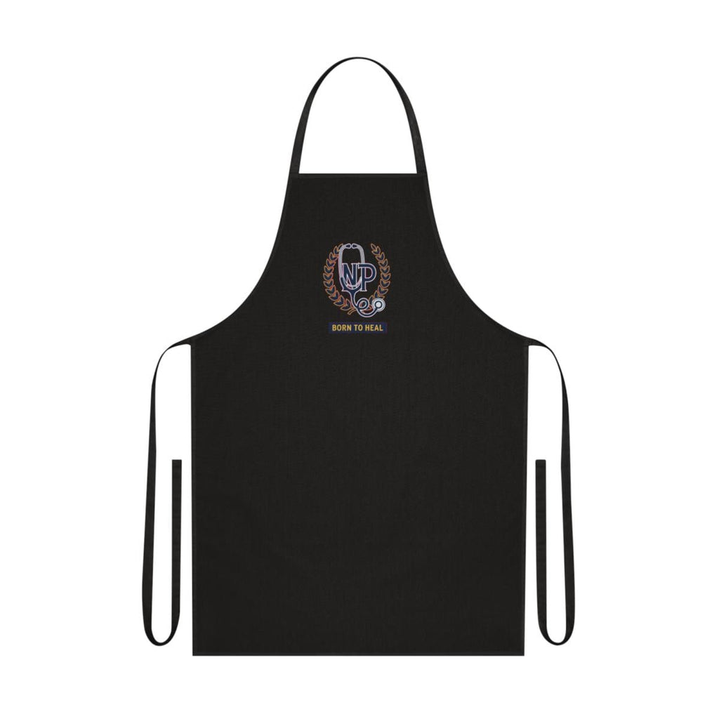 NP Nurse Practitioner Pride Cotton Apron - Bold Stethoscope Monogram Gift