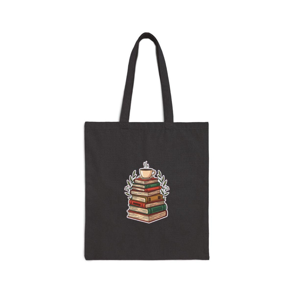 Book Lover Tote Bag - Bookish Coffee & Books Design, Librarian Gift